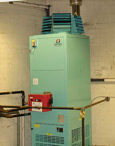 Floor standing warm air heater